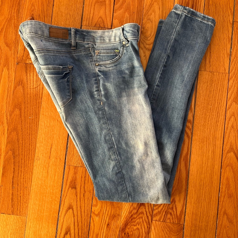 2/$30 - GRG DNM Slim Fit Blue Jeans with Distressed Details